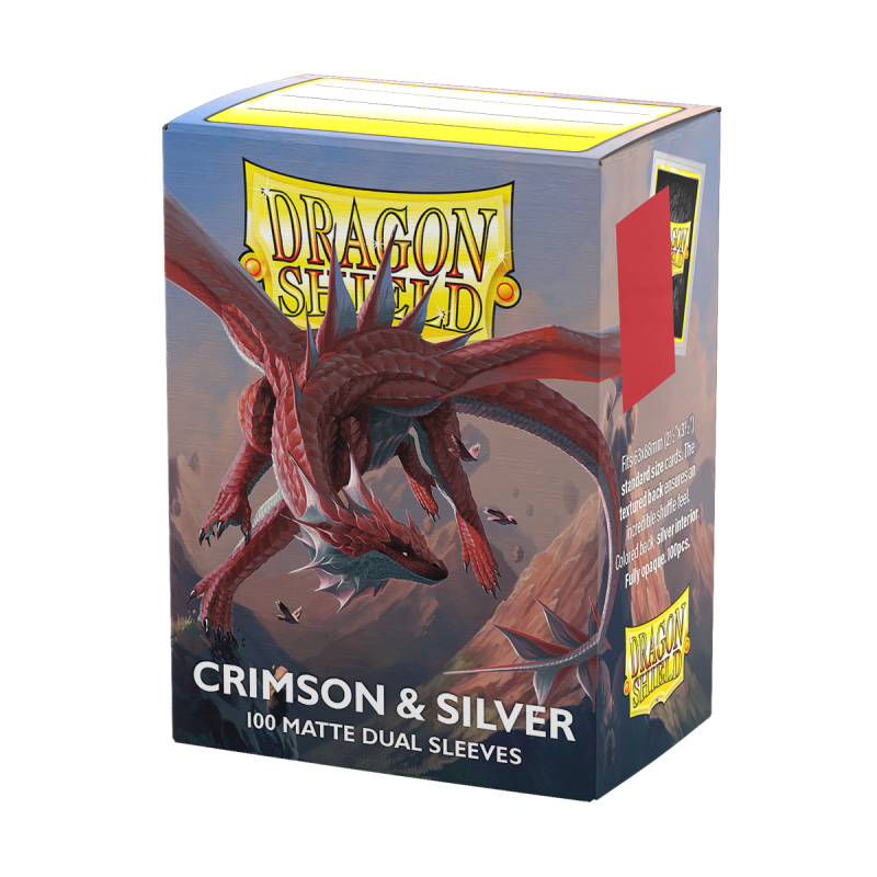 Dragon Shield - Dual Matte Crimson & Silver