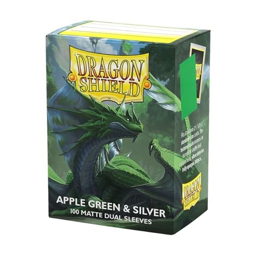 Dragon Shield - Dual Matte Sleeves Apple Green & Silver