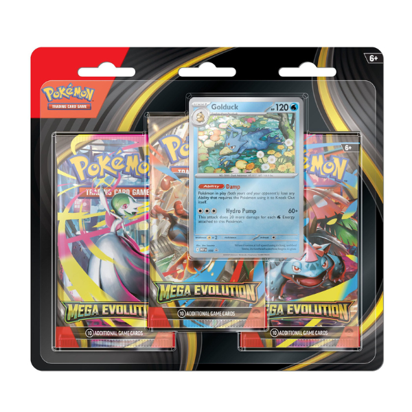 Pokemon | Mega Evolutions | 3 Pack Blister Golduck