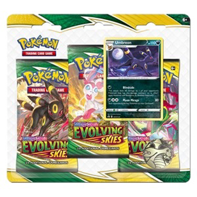 Pokemon - Evolving Skies Umbreon 3 Pack Blister