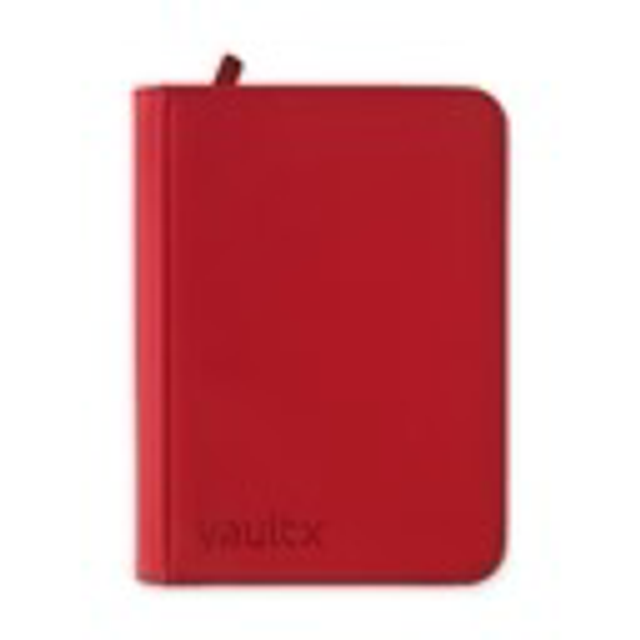 Vault X - 4-Pocket Exo-Tec® Zip Binder Fire Red